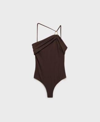 MANGO - Women's Hoop Detail Asymmetrical Swimsuit