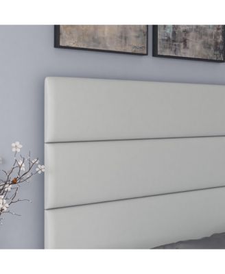 Piedmont Leatherette Upholstered Platform Bed Frame with Adjustable Headboard - No Box Spring Required