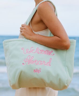 2-Pc. Pure Silk Travel Pillow & Beach Bag Set - Les Vacances