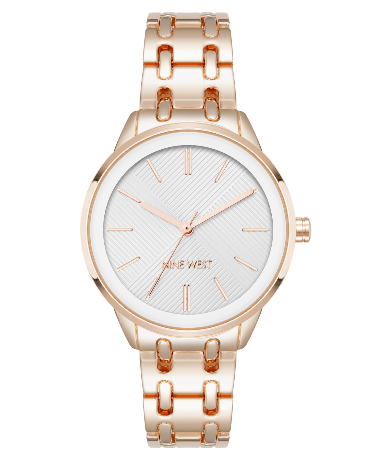 Women's Quartz Silver and Rose Gold-Tone Metal Alloy Bracelet Watch, 33mm - Rose Gold-Tone
