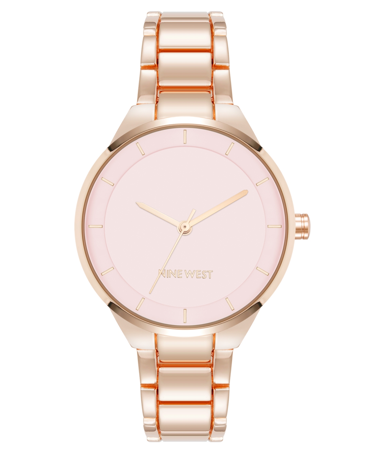 Women's Quartz Pink and Rose Gold-Tone Metal Alloy Watch, 34mm - Pink, Rose Gold-Tone