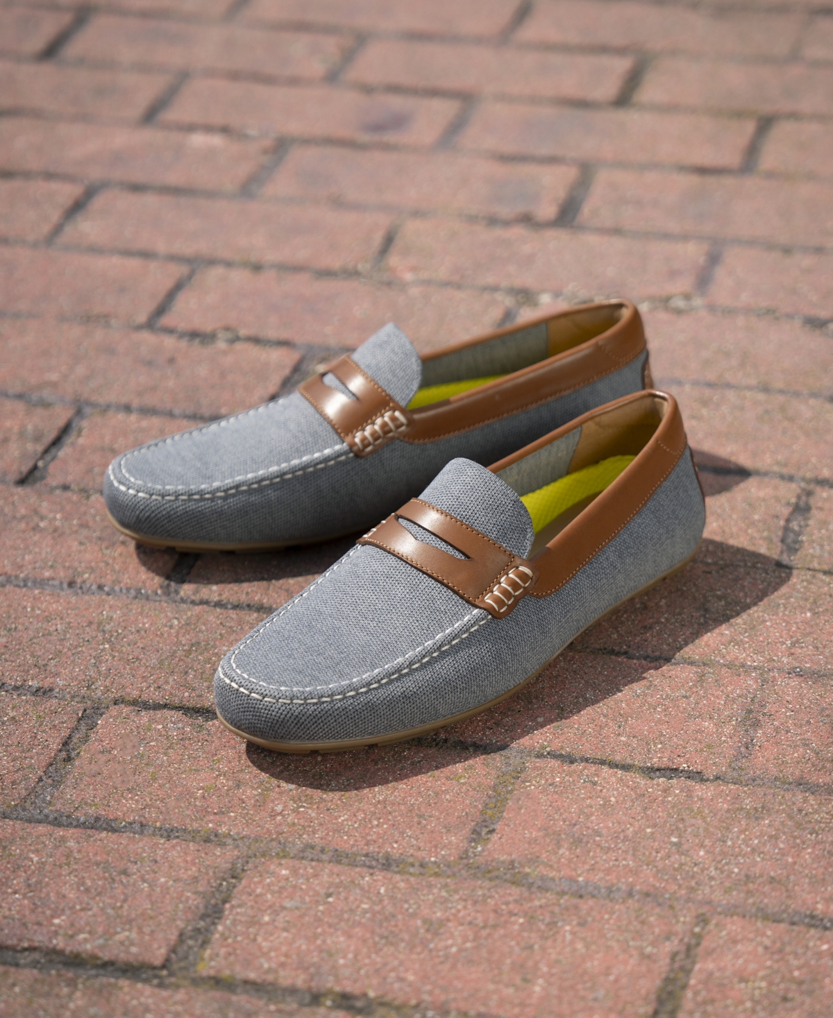 Florsheim Men's Motor Knit Moc Toe Penny Loafer In Gray Multi