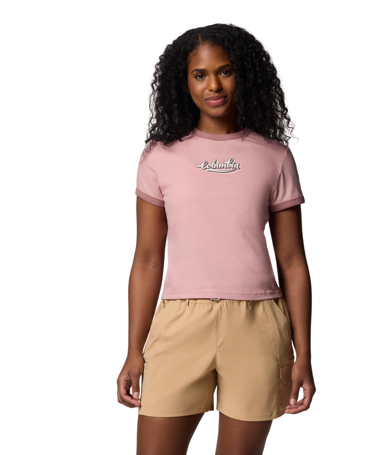 Women's Rolling Bend Graphic Ringer Top - Black, Outback Critters