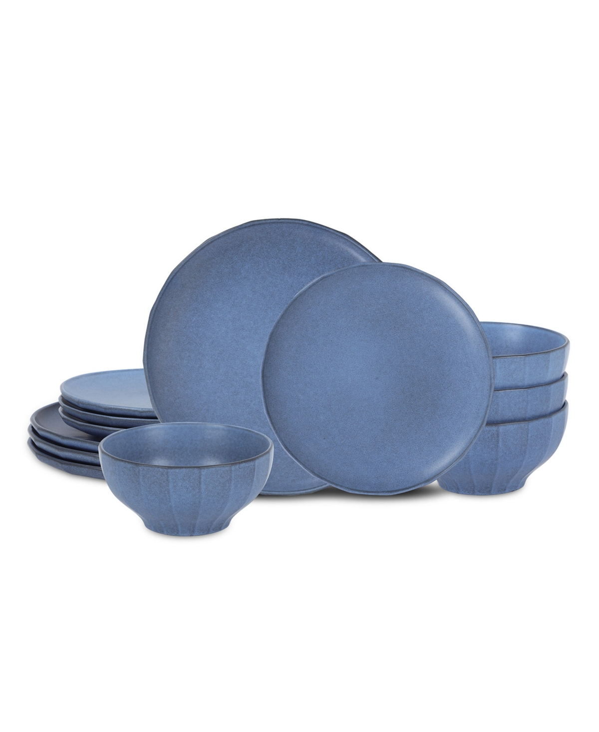 Rio 12 Pc. Dinnerware Set, Service for 4 - Black