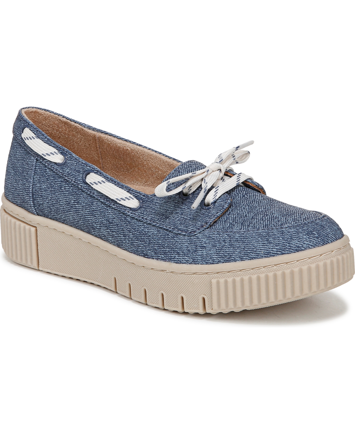 Soul Naturalizer Women's Tia-boat Hybrid Sport Boat Shoes In Denim Blue Denim Embossed Faux Leather