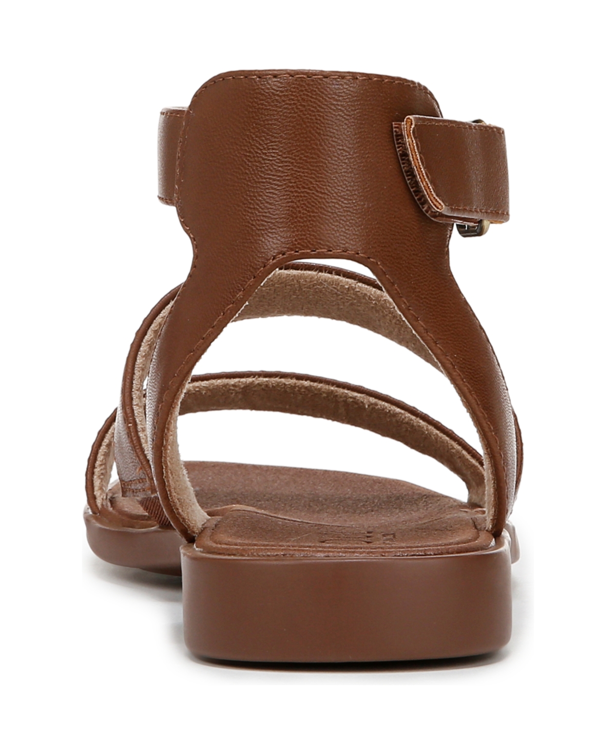 Shop Soul Naturalizer Women's Fiesta Ankle Strap Footbed Flat Sandals In Brown Faux Leather