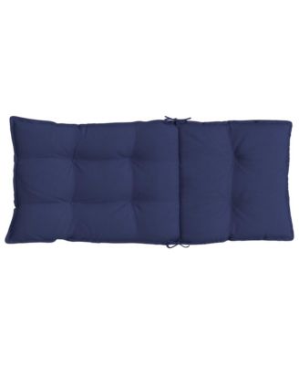 Highback Chair Cushions 2 pcs Navy Blue Oxford Fabric