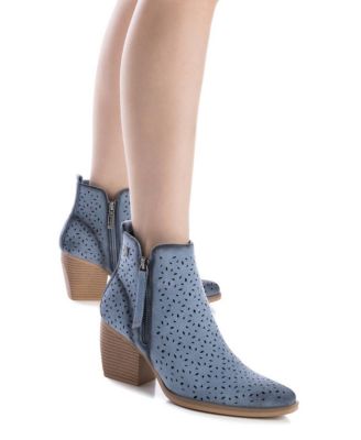 Refresh Women's Fashion Italian Western Booties with Side Zipper By Xti