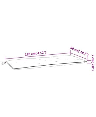 Garden Bench Cushion 47.2"x19.7"x2.8" Oxford Fabric