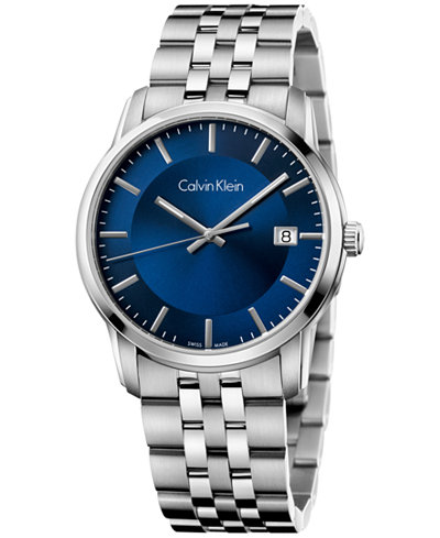 Calvin Klein Men's Swiss Infinite Stainless Steel Bracelet Watch 42mm K5S3114N