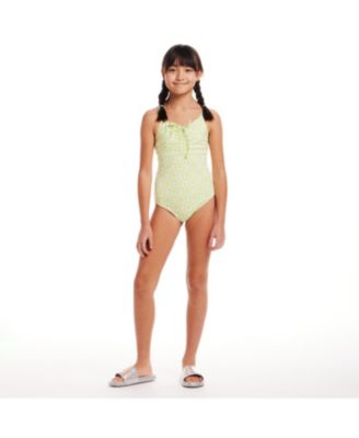 Toddler/Child Girls Floral Check Print Swimsuit