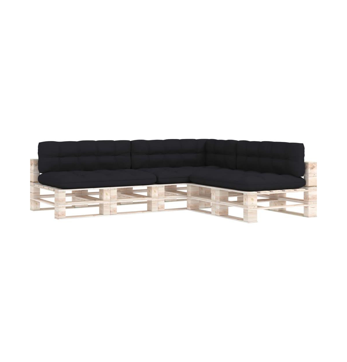 Pallet Sofa Cushions 7 pcs Black - Black