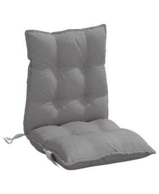 Lowback Chair Cushions 6 pcs Gray Oxford Fabric