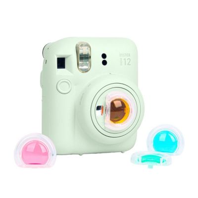 Fujifilm Instax Mini 12 Instant Film Camera, Mint Green Bundle with Instax Mini Custom Case, Accessory Kit and Daylight Film, 4x Twin Pack