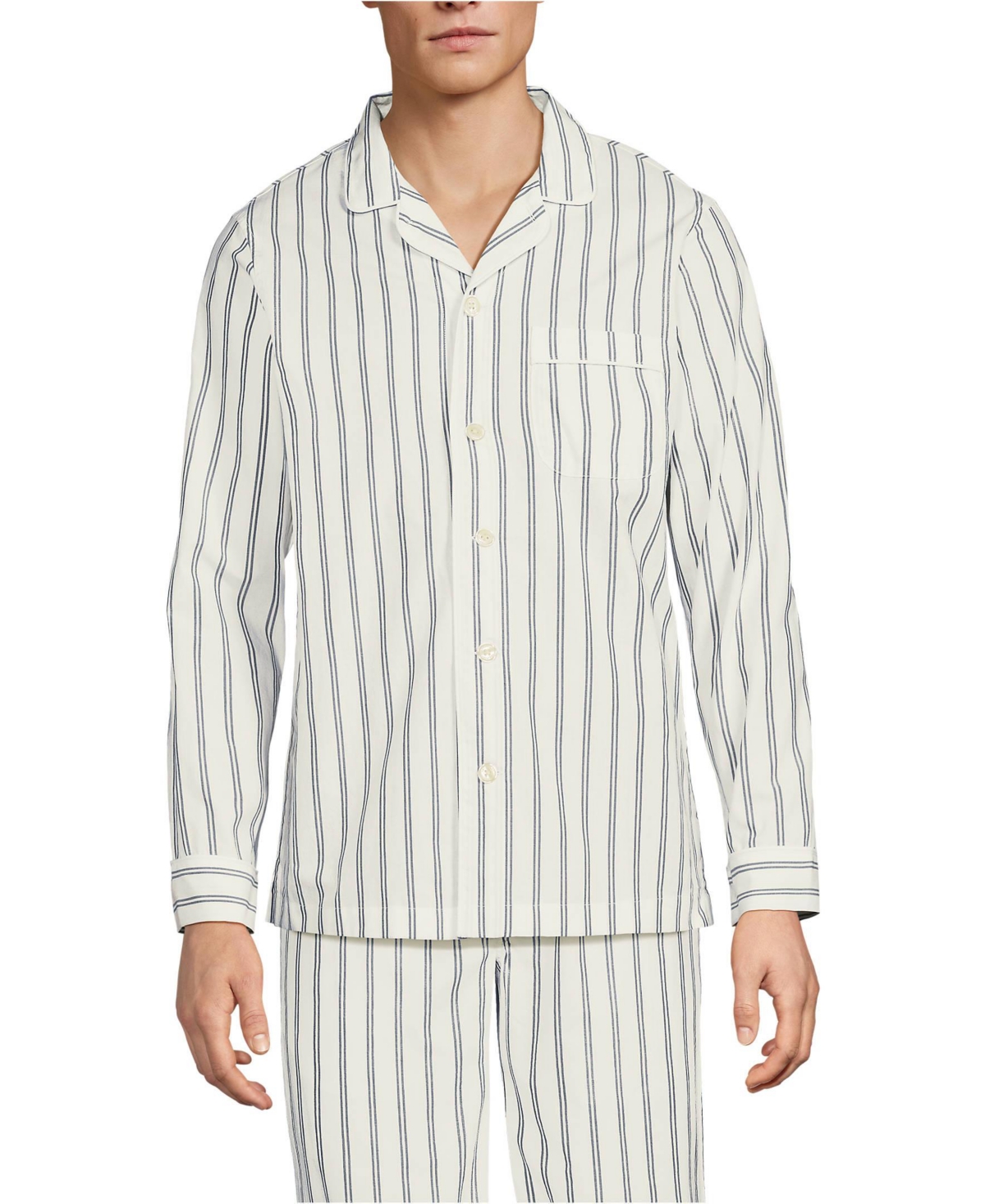 Men's Essential Pajama Shirt - Pale slate blue/lavender plaid