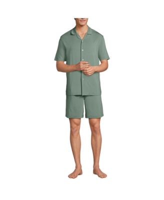 Men's Short Sleeve Cooling Knit Pajama Short Set