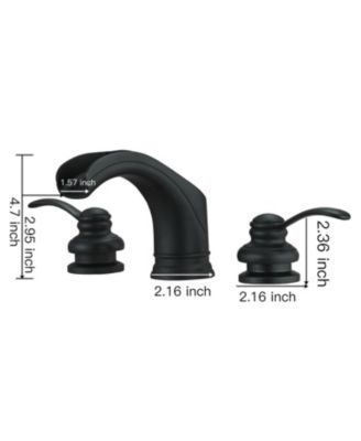 Supply Line in Spot Resist 8 in. Waterfall Widespread 2-Handle Bathroom Faucet
