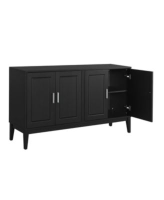 Streamdale 4-Door Sideboard Cabinet with Adjustable Shelf, Black