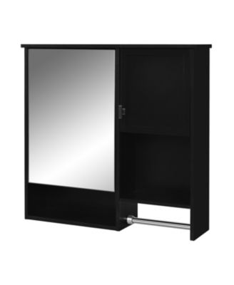 Modern Wall Mount Medicine Cabinet with Mirror and Towel Bar (29" x 28")