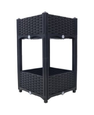 Elevated Planter Box for Outdoor Gardening (15.7"x15.7"x27.7",