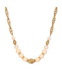 Faux Cultivated Pearl Twisted Chain Necklace