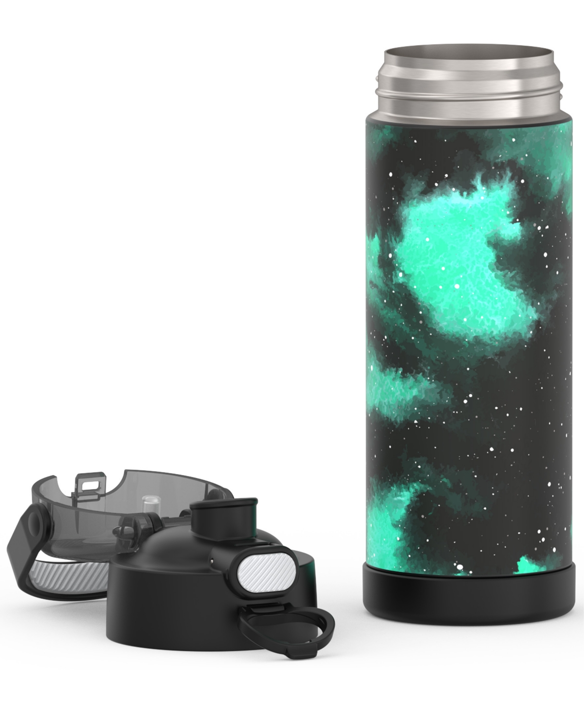 Thermos Funtainer 16 Oz. Water Bottle With Locking Lid In Galaxy Green