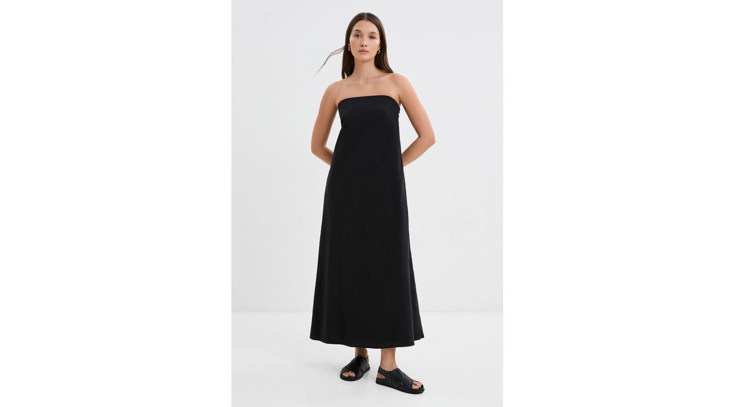Женское платье Marcella Aine Linen Convertible-Strap Flowy Dress with Pockets — фото 3