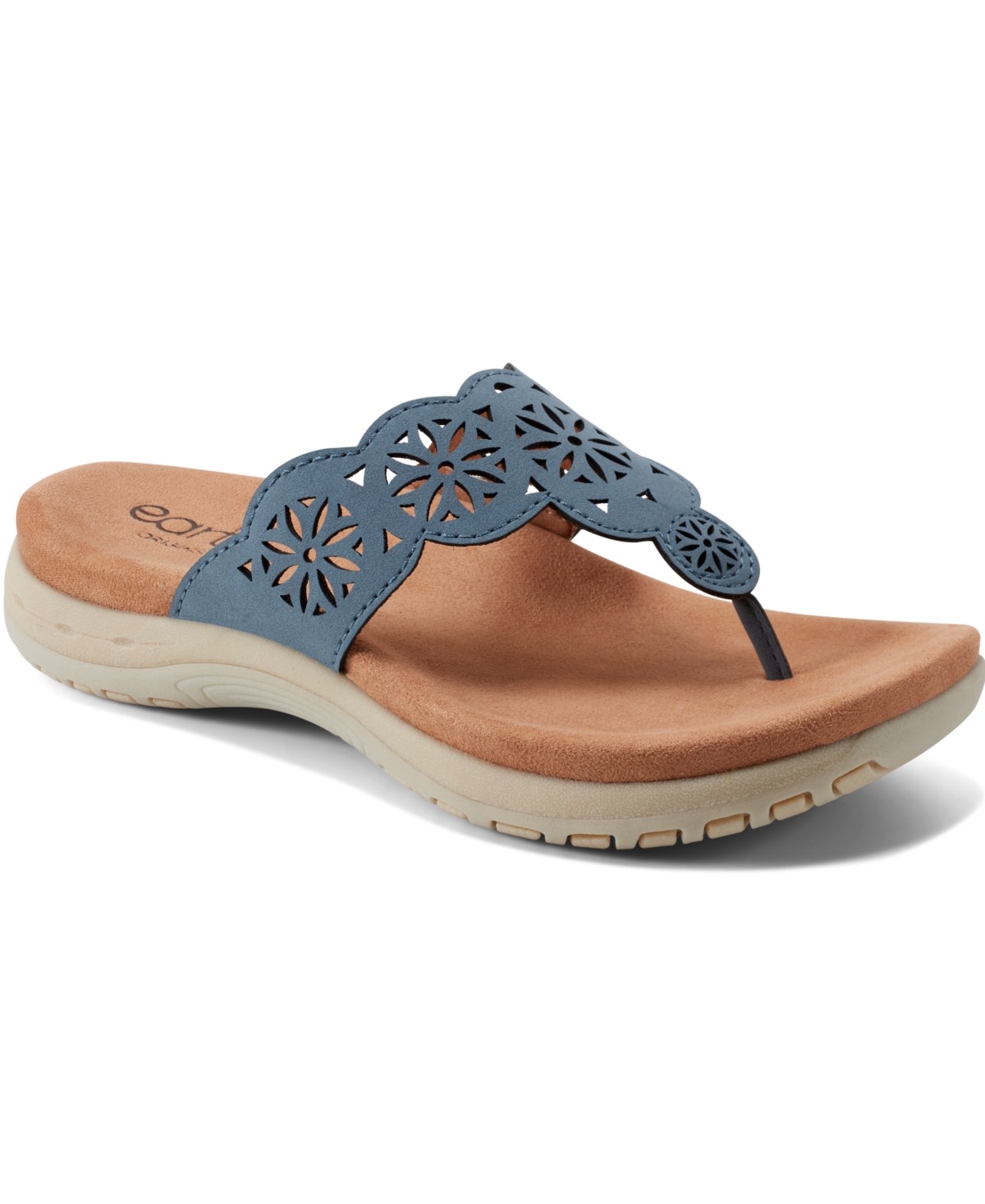 EARTH WOMEN'S SADIE T-STRAP FLAT SANDALS 
