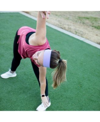Women's Pack of Wide Training Headbands - Purple + Pink + Hot Pink