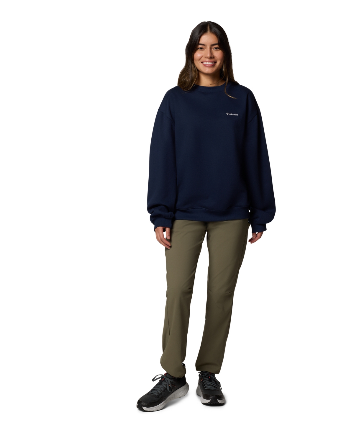 Columbia Women's Aldermore Crewneck Long-sleeve Sweatshirt In Collegiate Navy
