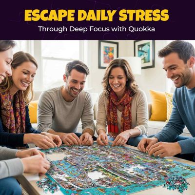 1000 Piece Jigsaw Puzzle for Adults – Themed Puzzles with Bonus Challenges