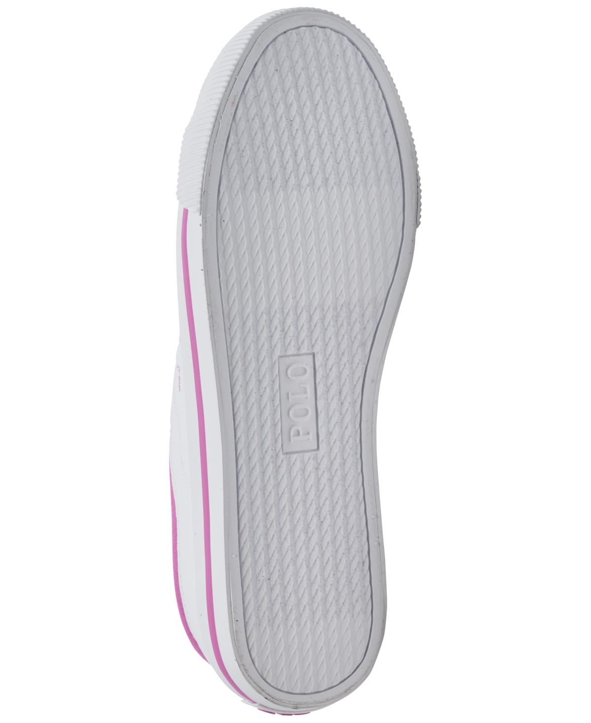 Polo Ralph Lauren Big Girls Elmwood Casual Sneakers From Finish Line In White,pink