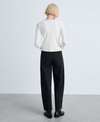 Women's V-Neck Knitted Cardigan Sweater