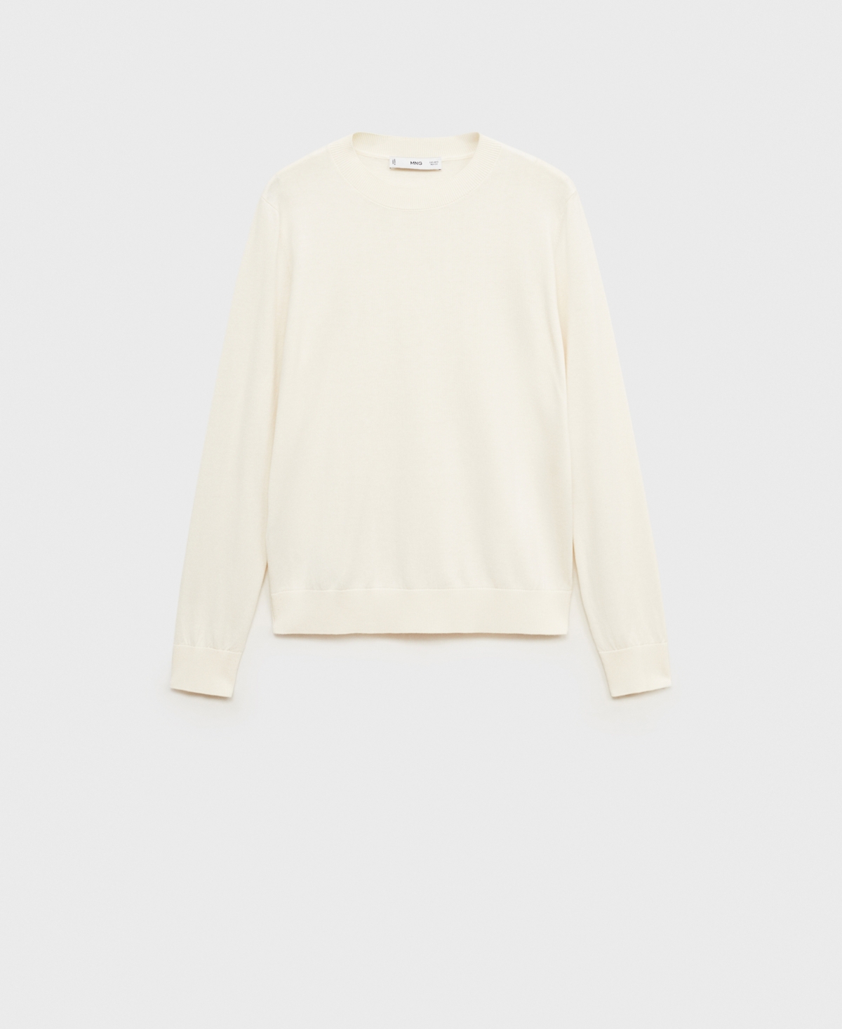 Mango Women's Silk Blend Knitted Sweater In Ecru
