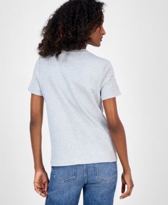Women's Cotton Embellished T-Shirt, Exclusively at Macy's 