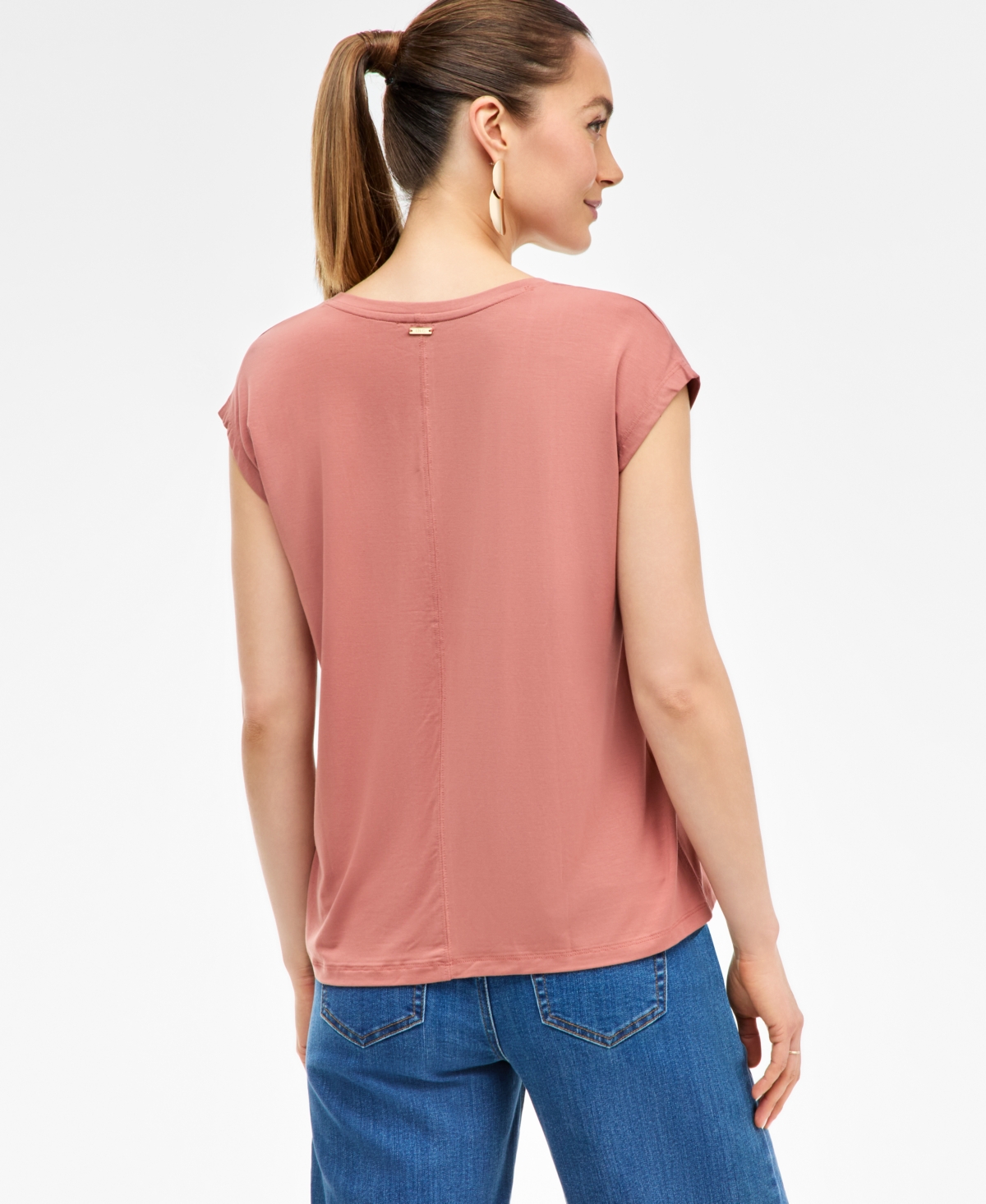 Inc International Concepts Women's Luxe Layering Top, Exclusively At Macy's In Copper Bro