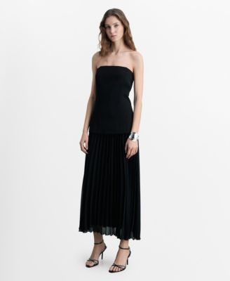 MANGO - Women's Combined Strapless Dress