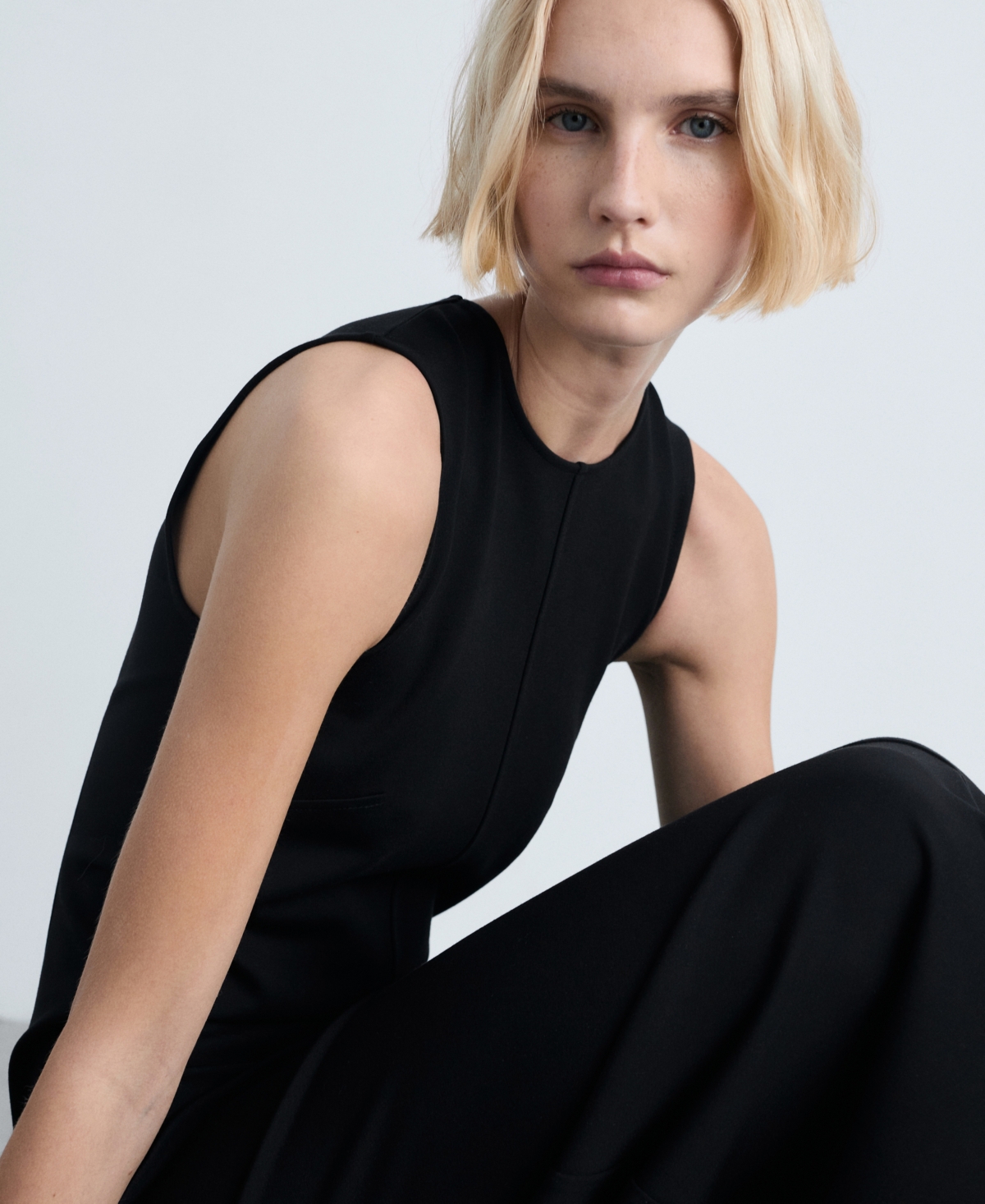 Mango Women's Flared Midi-dress In Black