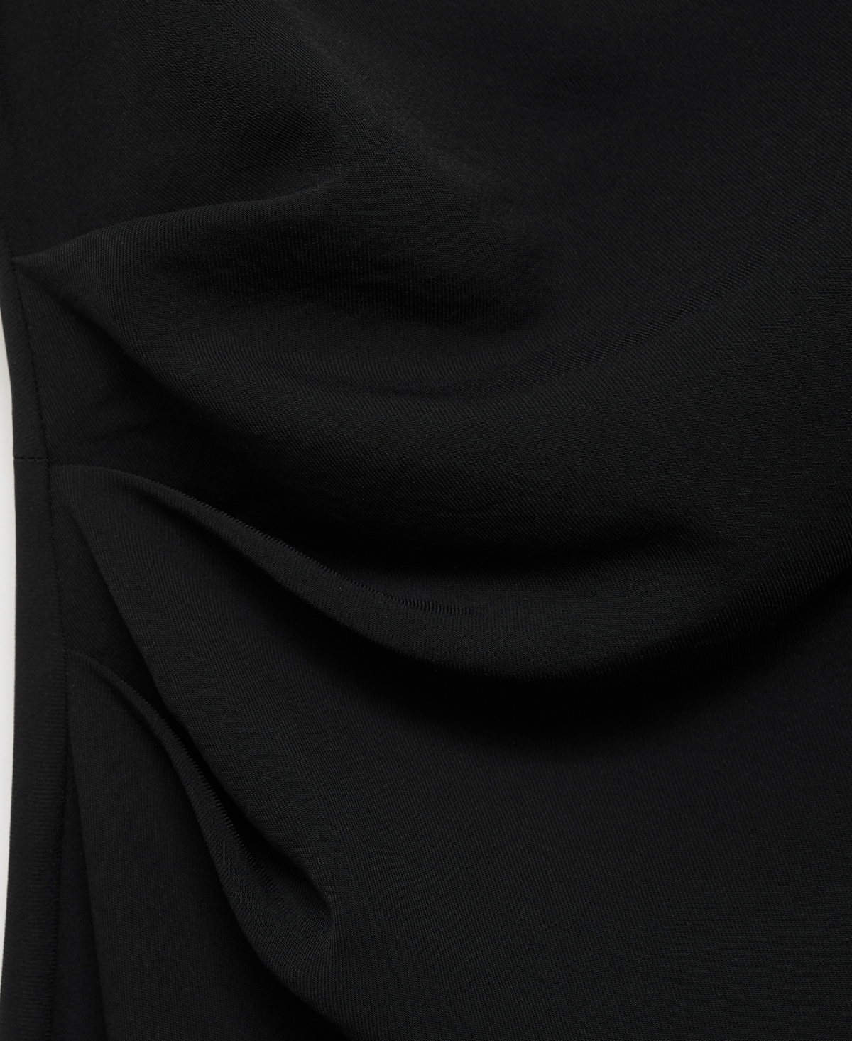 Shop Mango Women's Draped Waist A-line Dress In Black