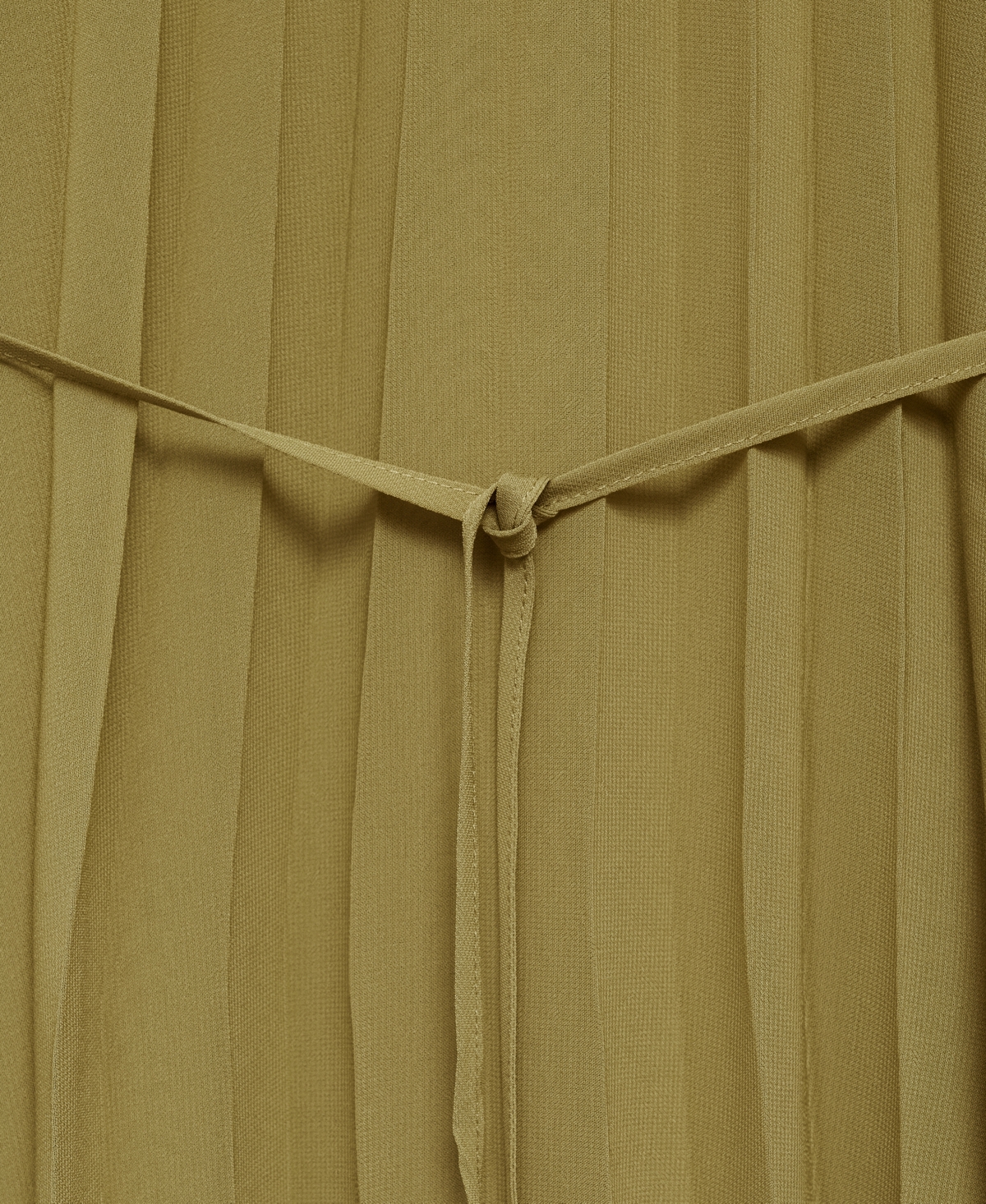 MANGO WOMEN'S BOW BELT PLEATED DRESS