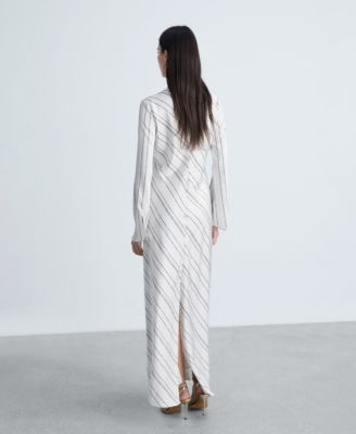 Women's Striped Satin Dress