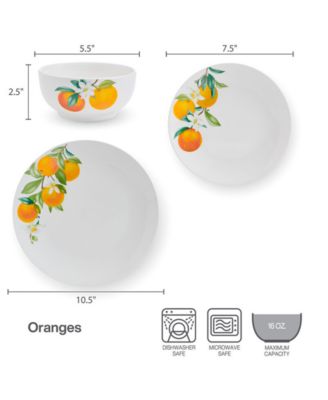 Oranges 12 Pc. Dinnerware Set, Service for 4