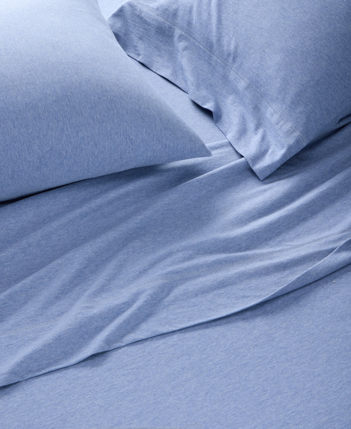 Arch Studio Jersey Cotton Blend 4-pc. Sheet Set, Full, Exclusively At Macy's In Denim Blue