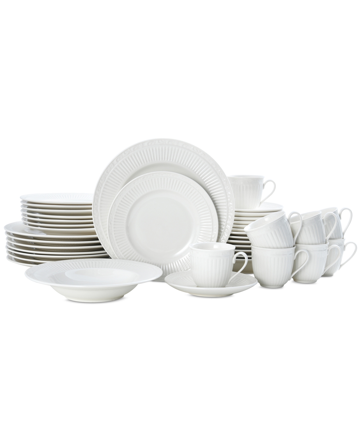 Italian Countryside 40-Pc. Dinnerware Set, Service for 8 - White