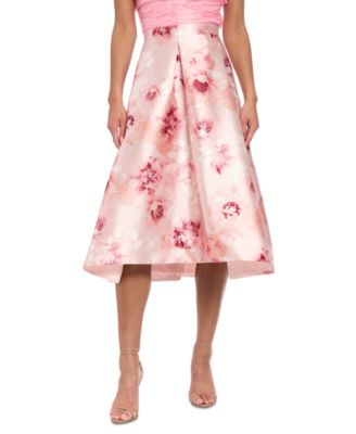 Muse - Women's Pleated Floral Organza Skirt