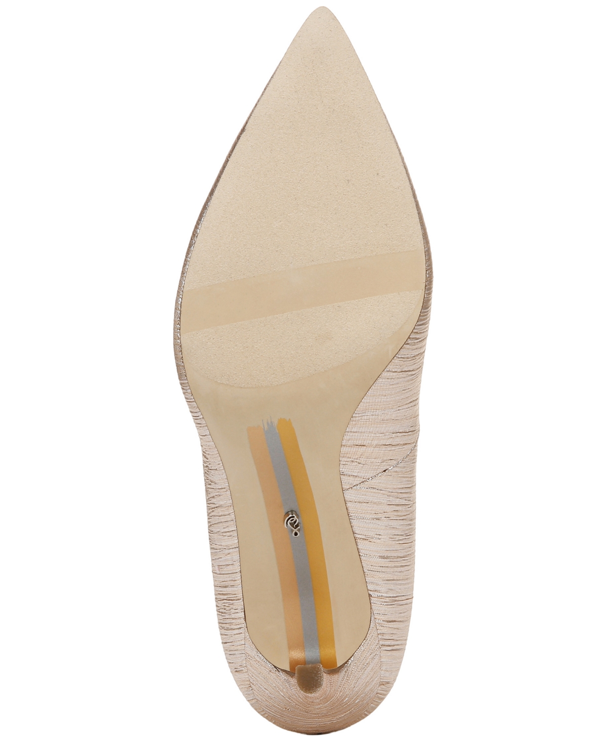 Sam Edelman Hazel Pointed Toe Pump Gold Linen In Gold