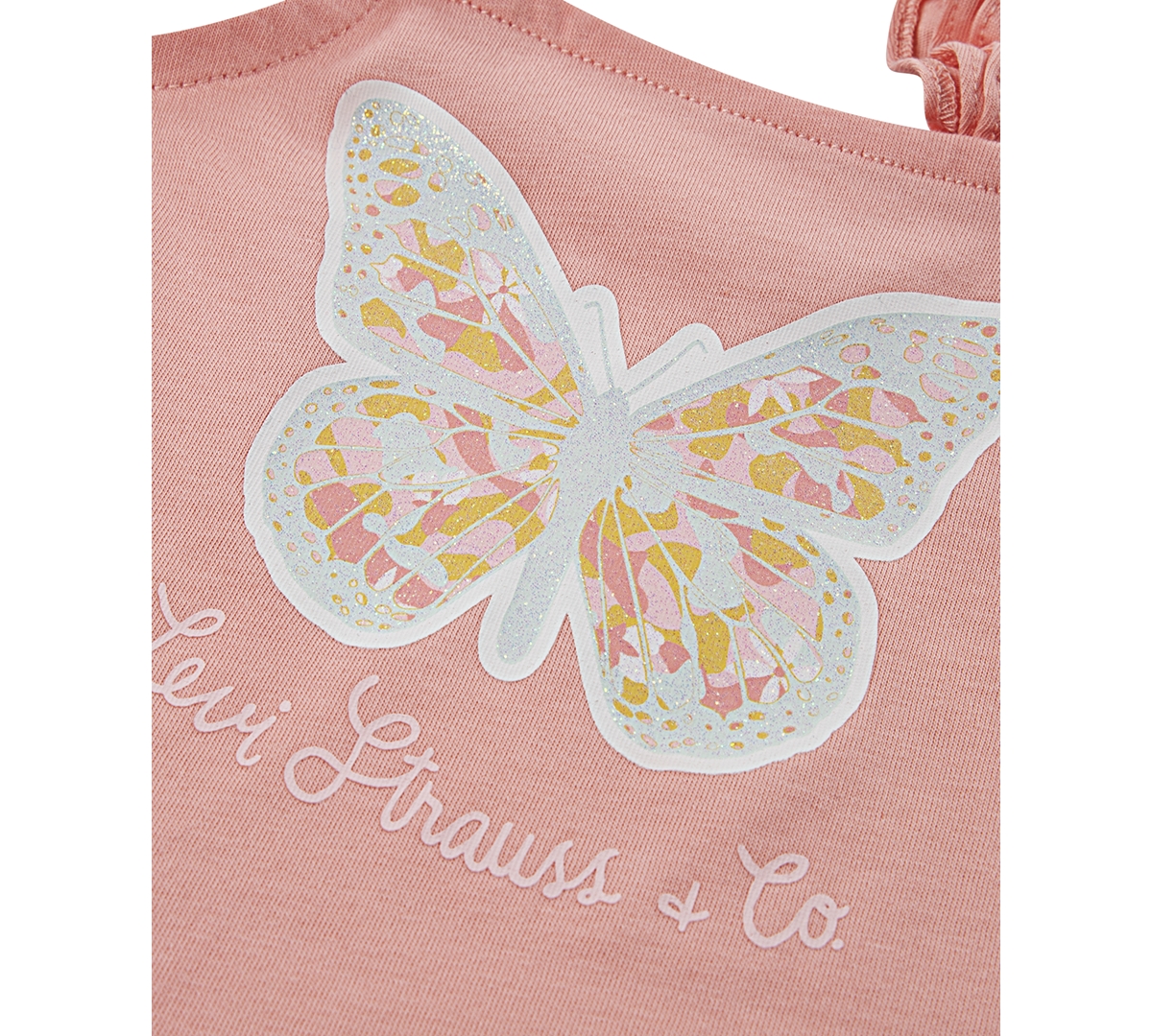 Levi's Little Girls 2-piece Ruffle Strap Tank And Shorts Set