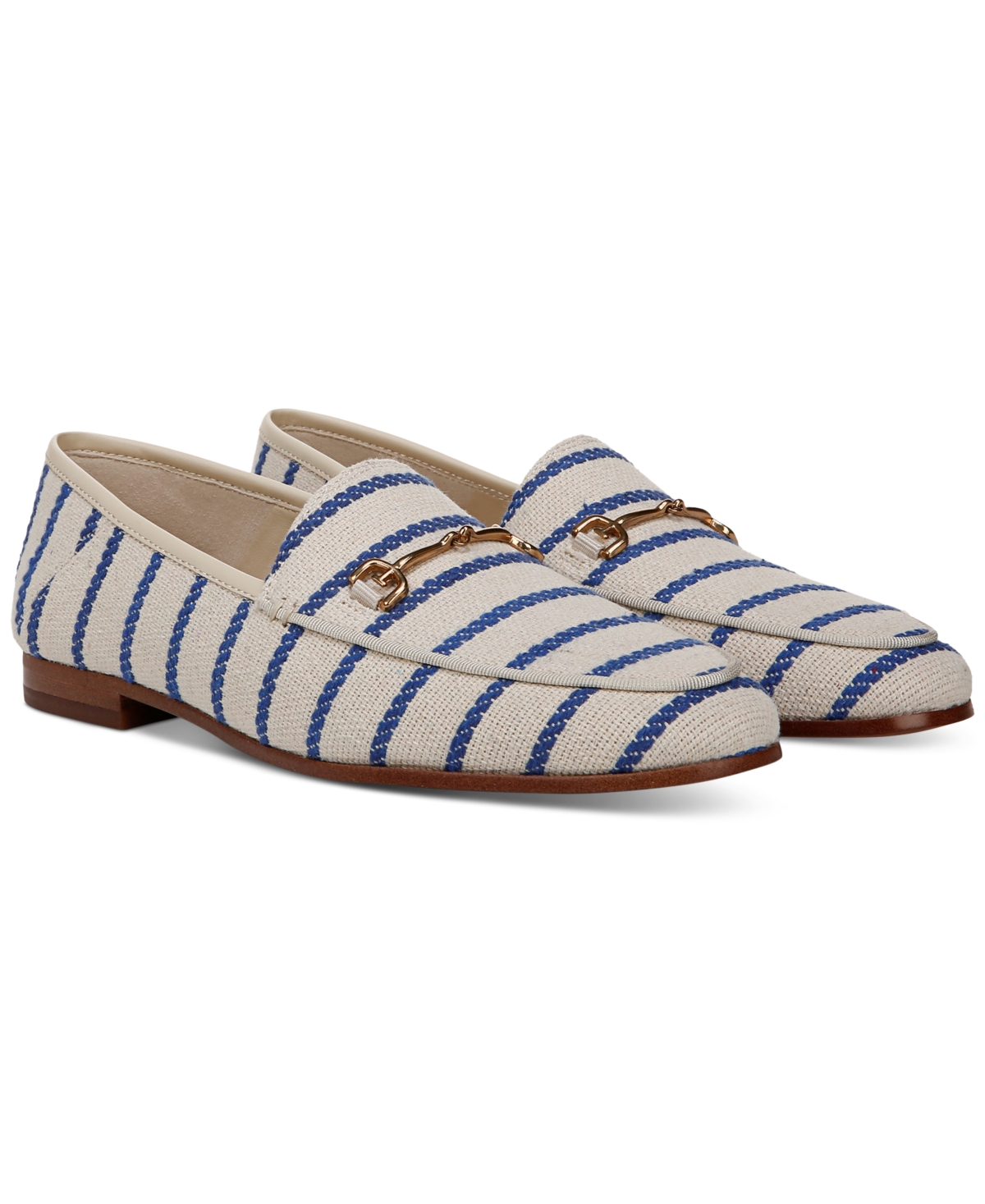 Sam Edelman Loraine Bit Loafer Black Natural Fabric In Cobalt