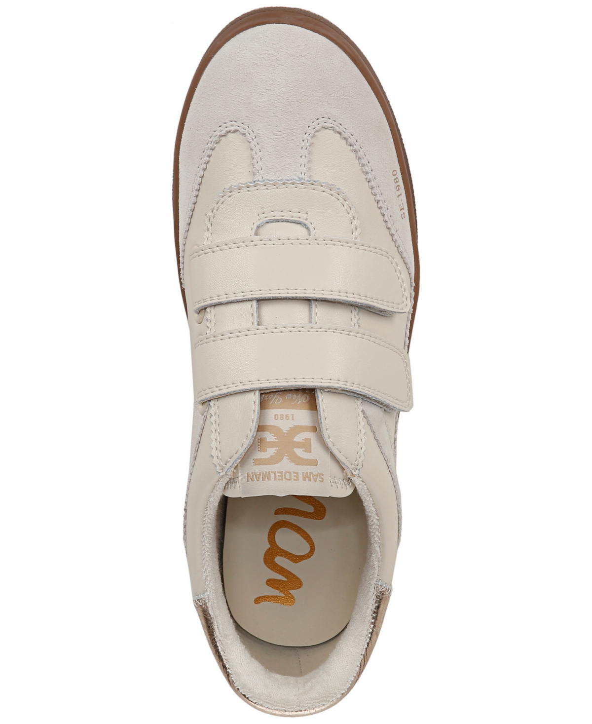 Shop Sam Edelman Women's Talia Sneakers In Modern Ivory,lily White,gold