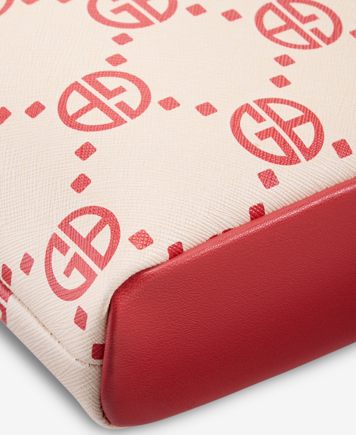 Giani Bernini Monogram Signature North South Crossbody In Tapioca,red